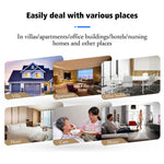 CACAZI FA12 Self-powered Wireless Doorbell 60 Songs Remote Calling Bell (Type 86 Big Button), 1 Transmitter+2 Receivers