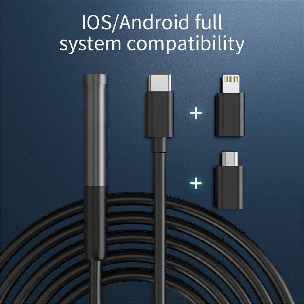W300 3m Wire 8mm Lens Endoscope Camera IP67 Waterproof 1080P Borescope for iOS Android