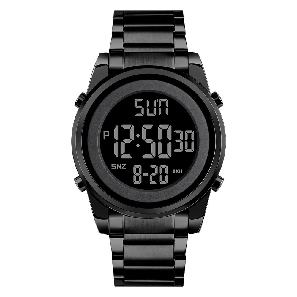 SKMEI 1611 Simple Business Men's Watch Multifunctional Steel Strap Electronic Watch with Luminous Display