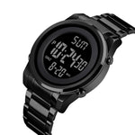 SKMEI 1611 Simple Business Men's Watch Multifunctional Steel Strap Electronic Watch with Luminous Display