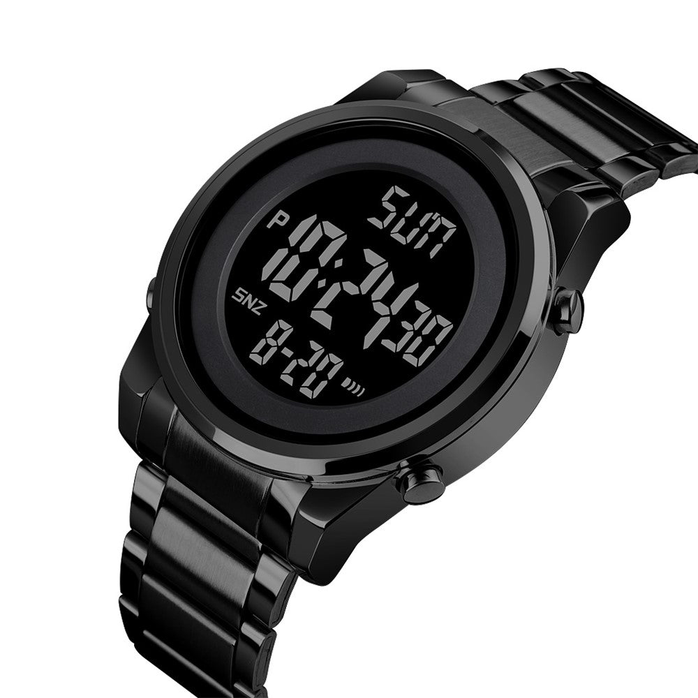 SKMEI 1611 Simple Business Men's Watch Multifunctional Steel Strap Electronic Watch with Luminous Display
