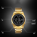 SKMEI 1611 Simple Business Men's Watch Multifunctional Steel Strap Electronic Watch with Luminous Display