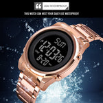 SKMEI 1611 Simple Business Men's Watch Multifunctional Steel Strap Electronic Watch with Luminous Display