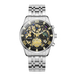 SKMEI 7039 Hult urskivedesign Forretning Mode Mænd Kvarts Ur Stopur Kalender Armbåndsur