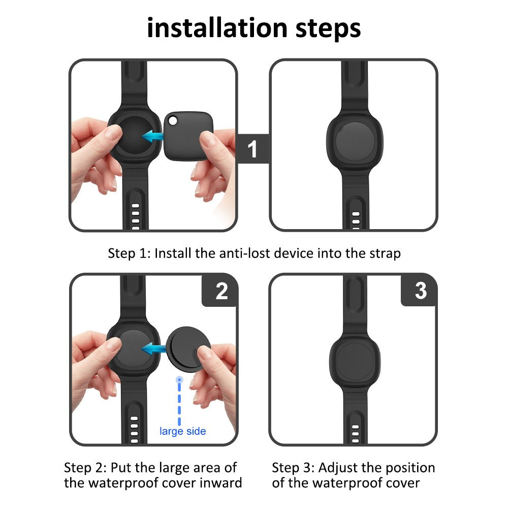 Waterproof Silicone Case for Samsung Galaxy SmartTag Tracker Full Cover for Kids Bluetooth-compatible Finder Wristband Case