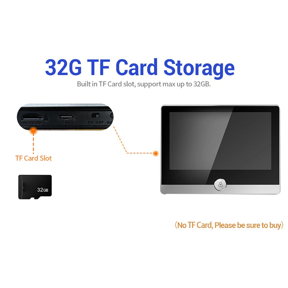 C85 Doorbell Camera 1080P PIR Motion Detection Digital Peephole Door Viewer Two-Way Call