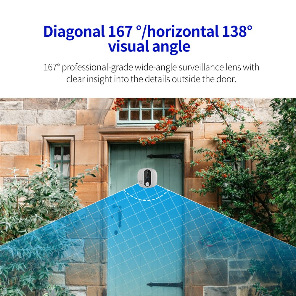 C85 Doorbell Camera 1080P PIR Motion Detection Digital Peephole Door Viewer Two-Way Call