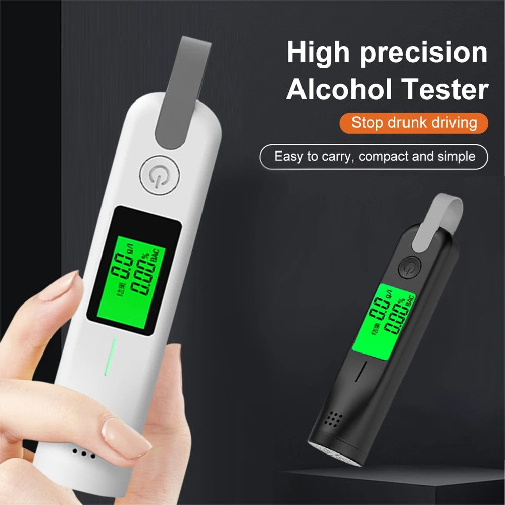9766 Portable Breath Alcohol Tester 3-Color Indicator High-Precision Alcohol Tester with LED Display