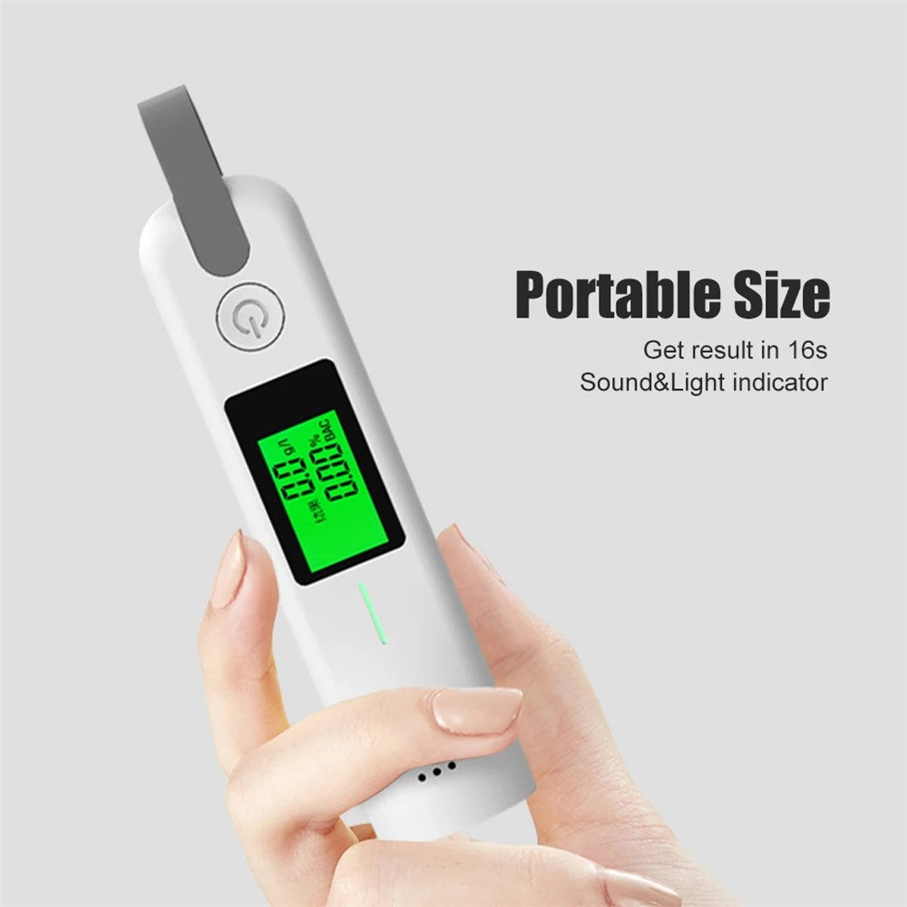 9766 Portable Breath Alcohol Tester 3-Color Indicator High-Precision Alcohol Tester with LED Display