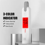 9766 Portable Breath Alcohol Tester 3-Color Indicator High-Precision Alcohol Tester with LED Display