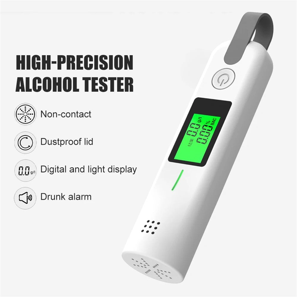 9766 Portable Breath Alcohol Tester 3-Color Indicator High-Precision Alcohol Tester with LED Display