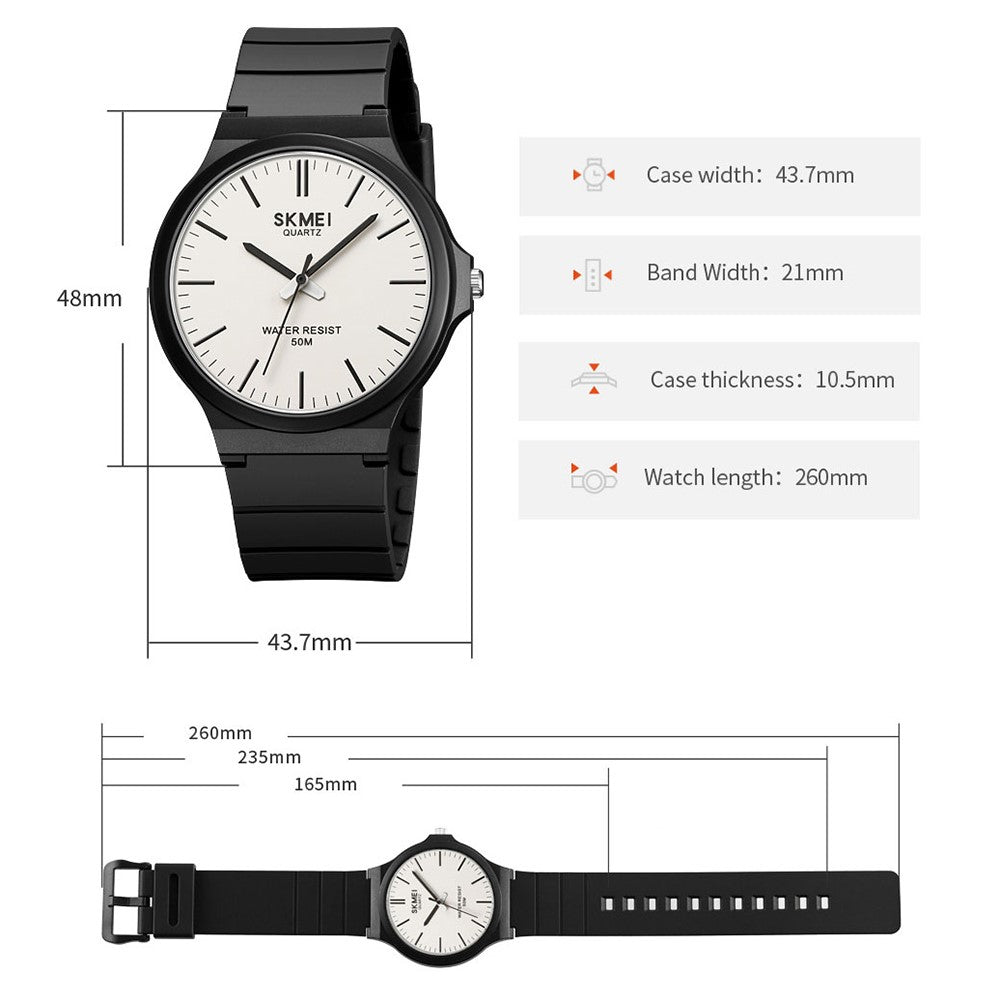 SKMEI 2108 Minimalism Quartz Klocka 50m Vattentät Mode Armbandsur