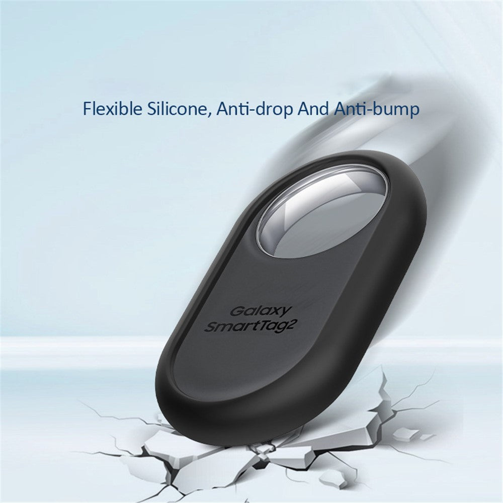 Slim Silicone Case for Samsung Galaxy SmartTag 2 Bluetooth-compatible Tracker Bumper Frame Protector with Buckle