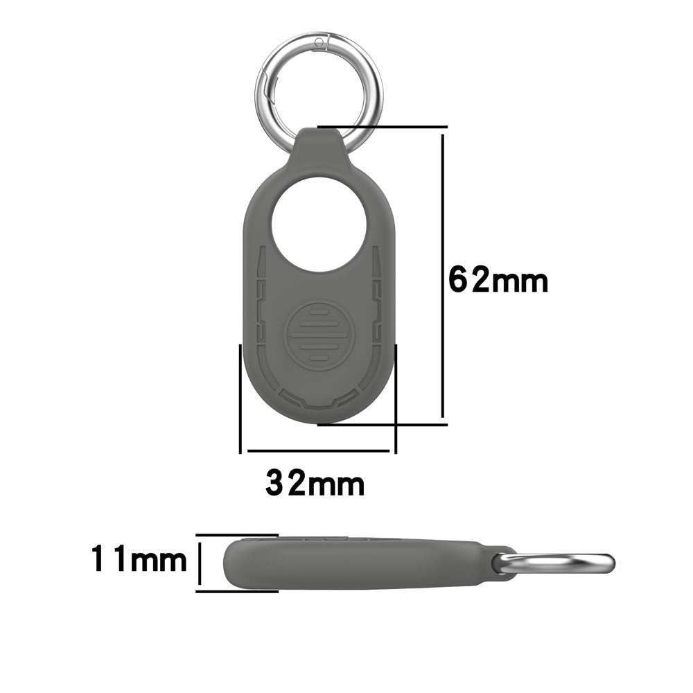 For Samsung Galaxy SmartTag 2 Silicone Case Anti-Lost Shockproof Cover with Keychain