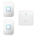 CACAZI FA88 Type 86 Big Panel Button Wireless Doorbell Adjustable Volume Home Door Bell Kit with 1 Transmitter+2 Receivers