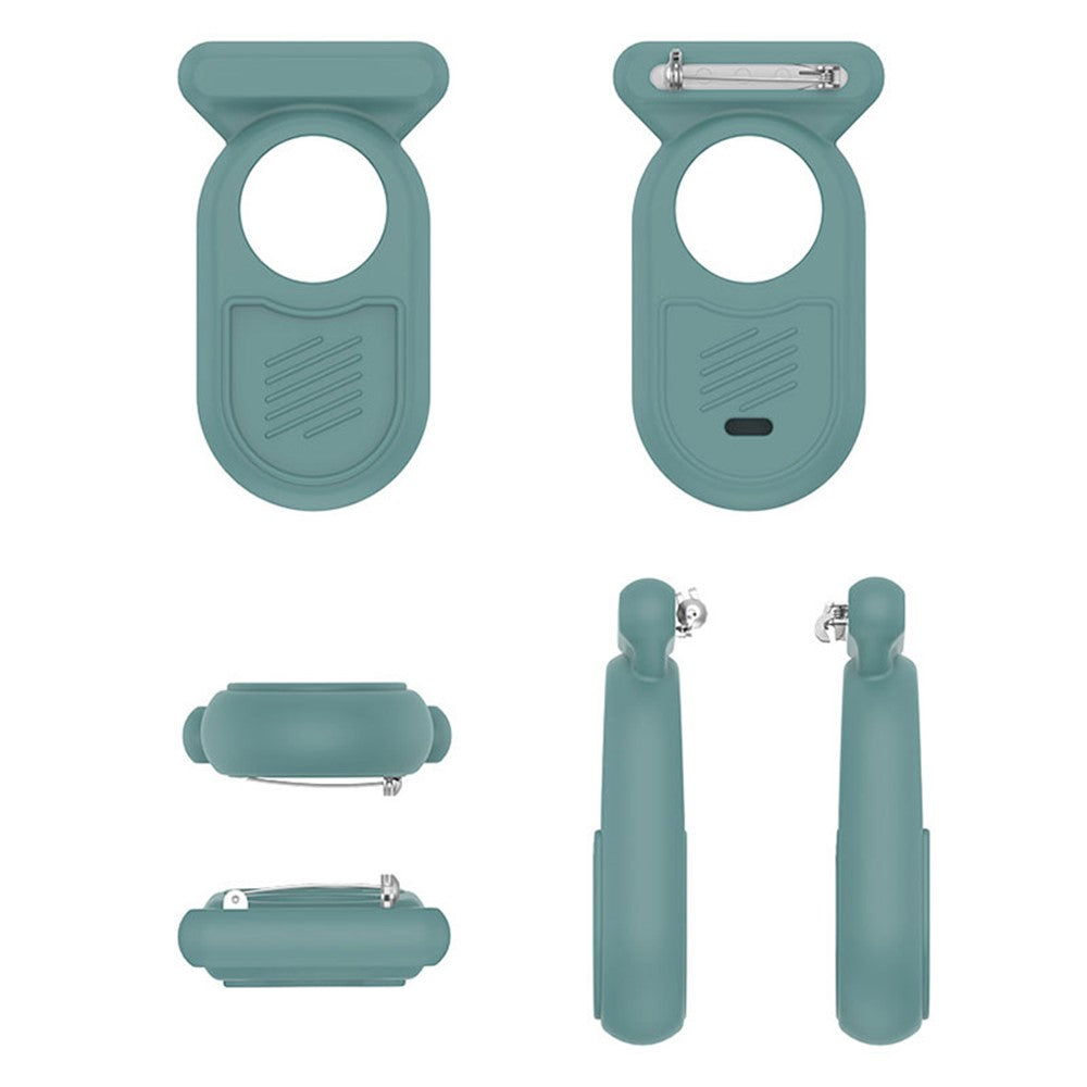 For Samsung Galaxy SmartTag2 Silicone Case Bluetooth-compatible Tracker Protective Case with Safety Pin