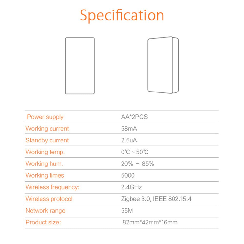 NEO NAS-WS05BH Tuya HomeKit and ZigBee Water Flood Sensor Smart Dual Mode Water Detector Flood Alarm (Without Battery)
