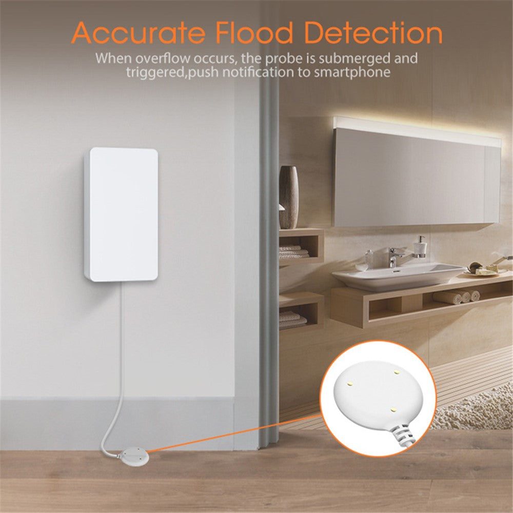 NEO NAS-WS05BH Tuya HomeKit and ZigBee Water Flood Sensor Smart Dual Mode Water Detector Flood Alarm (Without Battery)
