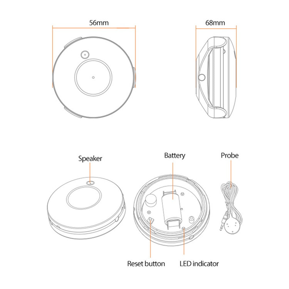 NEO NAS-WS02BH Tuya HomeKit and ZigBee Smart Water Detector Full Water Level Sensor