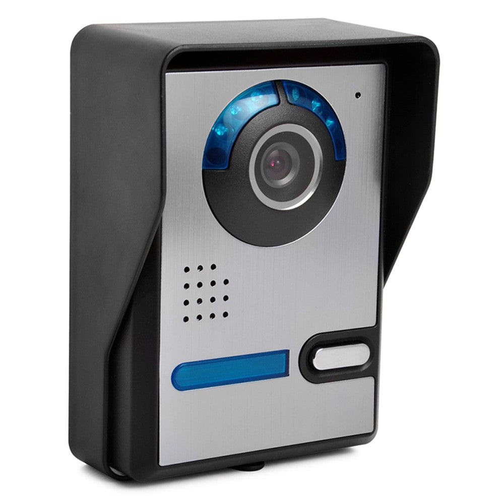 701FA11 Tuya-appen 7-tums WiFi-inomhusmonitor + vattentät dörrklocka HD-kamera, EU-kontakt