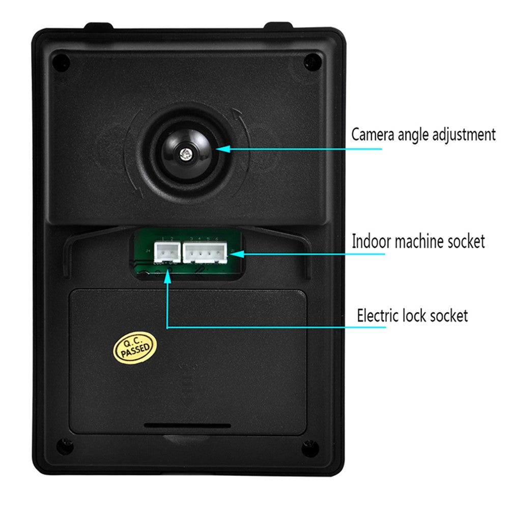 701FA11 Tuya-appen 7-tums WiFi-inomhusmonitor + vattentät dörrklocka HD-kamera, EU-kontakt