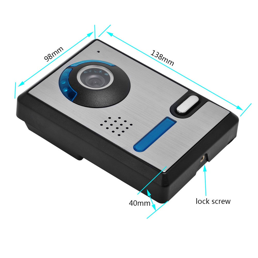 801FA11 7-inch Wired Video Doorbell Home Intercom Kit, EU Plug