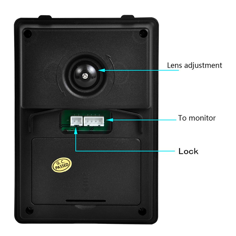 801FA21 EU-kontakt 7" videodörrklocka 2 utomhuskameror med 1 inomhusmonitor