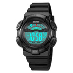 SKMEI 2153 50m Waterproof Wrist Watch TPU Strap EL Backlight Electronic Watch