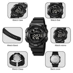 SKMEI 2153 50m Waterproof Wrist Watch TPU Strap EL Backlight Electronic Watch
