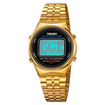 SKMEI 1882 Electronic Watch Stainless Steel Strap Multifunction Wristwatch
