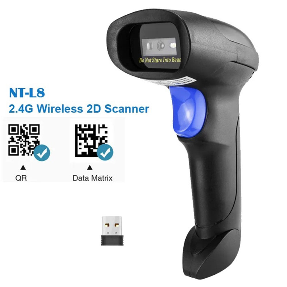 NETUM L8 Portable 2.4G Wireless Barcode Scanner QR Code Scanning Gun for Mobile Payment