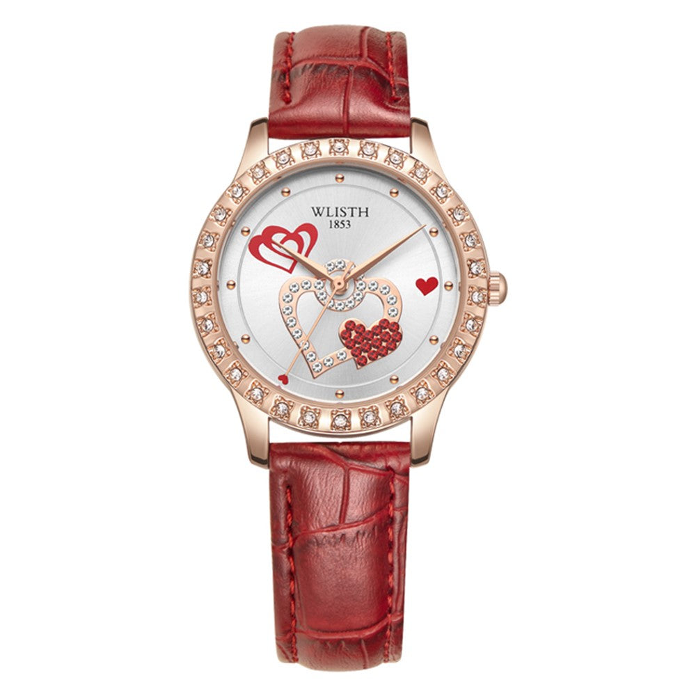 WLISTH S517 Women's Rhinestone Decor Bracelet Fashionable Quartz Watch
