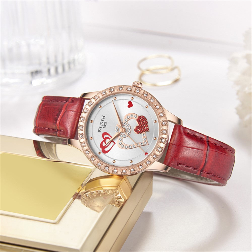 WLISTH S517 Women's Rhinestone Decor Bracelet Fashionable Quartz Watch