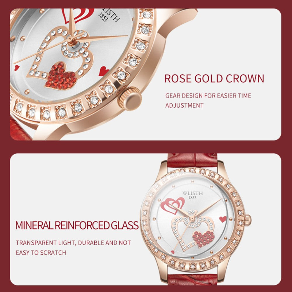 WLISTH S517 Women's Rhinestone Decor Bracelet Fashionable Quartz Watch