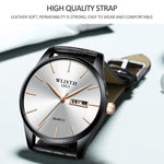 WLISTH S512 No Number Dial Date Week Display Luminous Quartz Wrist Watch