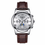 WLISTH S509 Business Men Luminous Quartz Watch with 3 Decorative Small Dials