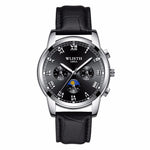 WLISTH S509 Business Men Luminous Quartz Watch with 3 Decorative Small Dials