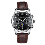 WLISTH S509 Business Men Luminous Quartz Watch with 3 Decorative Small Dials