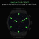 WLISTH S508 Men Calendar Luminous Quartz Watch with 3 Decorative Dials