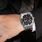 WLISTH S508 Men Calendar Luminous Quartz Watch with 3 Decorative Dials