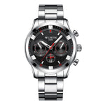 WLISTH S508 Men Calendar Luminous Quartz Watch with 3 Decorative Dials