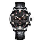 WLISTH S508 Men Calendar Luminous Quartz Watch with 3 Decorative Dials