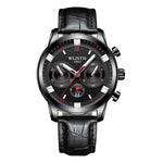 WLISTH S508 Men Calendar Luminous Quartz Watch with 3 Decorative Dials