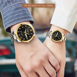 WLISTH Q351 Luminous Quartz Watch Bracelet with Calendar+Week Display