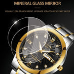 WLISTH Q351 Luminous Quartz Watch Bracelet with Calendar+Week Display