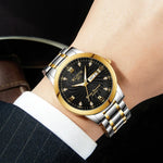 WLISTH Q351 Luminous Quartz Watch Bracelet with Calendar+Week Display