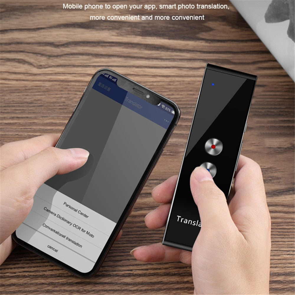 T8+ Bluetooth-compatible 40 Languages Speech Instant Translator for Travel, Learning