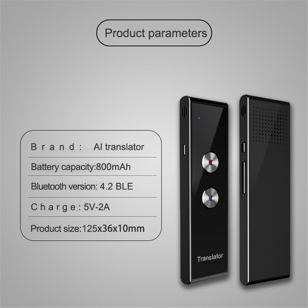 T8+ Bluetooth-compatible 40 Languages Speech Instant Translator for Travel, Learning