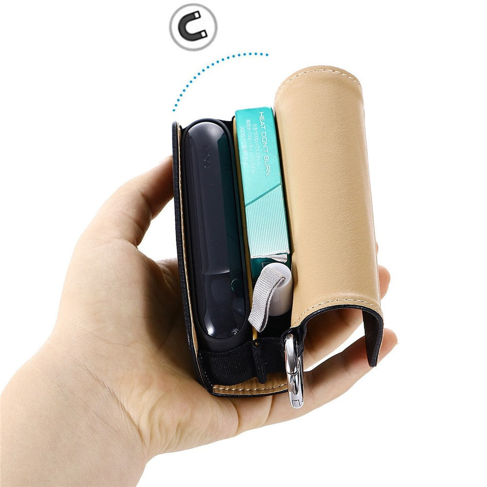 E-Cigarette Case for IQOS 3 / 3 Duo , Portable PU Leather Litchi Texture Storage Bag