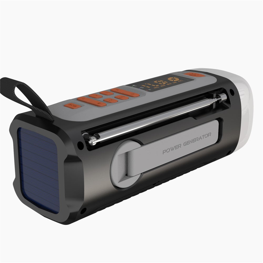 LR-7A 4500mAh Outdoor Camping AM / FM / SW Hand Crank Solar Radio Wireless Speaker